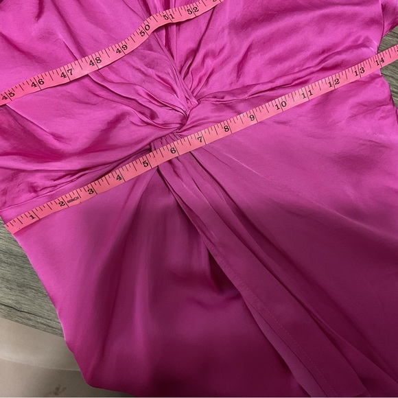 NWT YOUNG FABULOUS & BROKE THE SIREN ASYMMETRIC WRAP DRESS RASPBERRY SIZE S - Picture 14 of 15